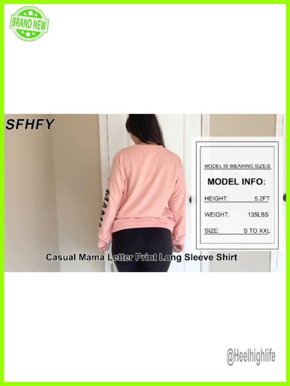 Mama Graphic Crewneck Sweatshirt Loose Fit Long Sleeve Pullover - Picture 5 of 6